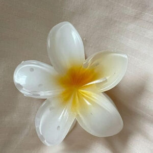 pince hibiscus blanc jaune