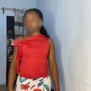 ensemble nova top (rouge) mini jupe motif