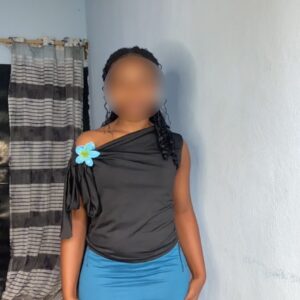 ensemble nova top (noir) maxi skirt bleu sarcelle