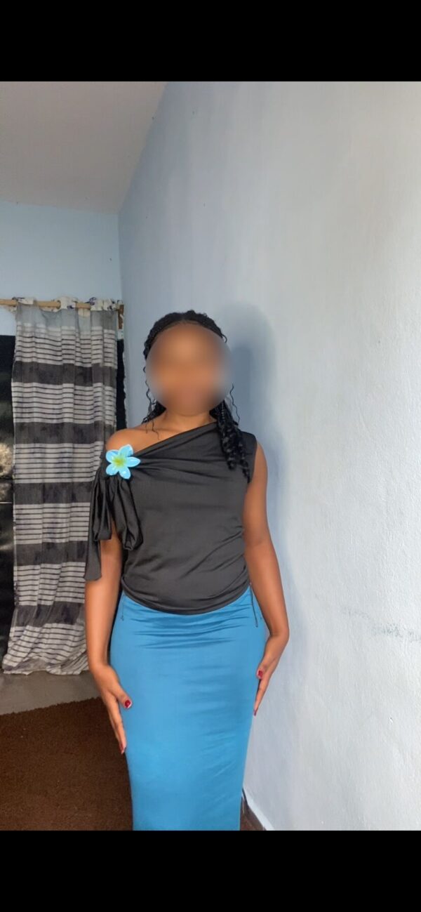 ensemble nova top (noir) maxi skirt bleu sarcelle