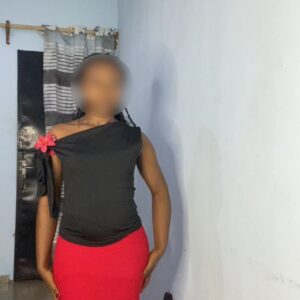 ensemble nova top (noir) maxi skirt rouge